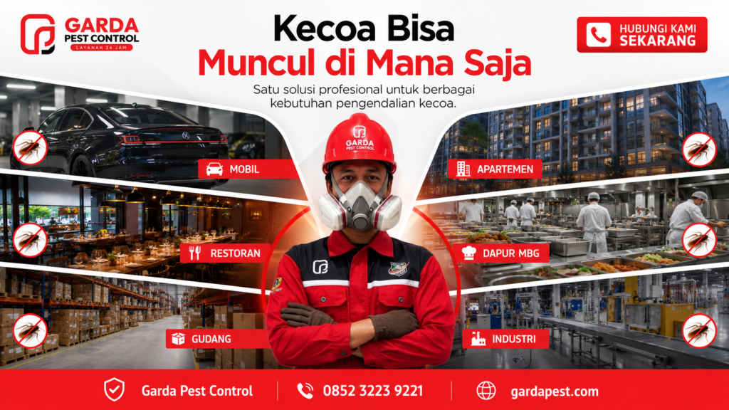 Pembasmi Kecoa Kota Malang untuk Rumah, Resto & Apartemen