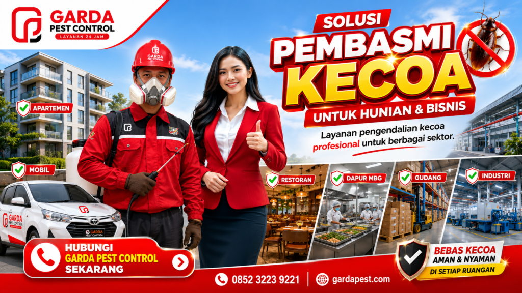 Pembasmi Kecoa Kota Malang untuk Rumah, Resto & Apartemen