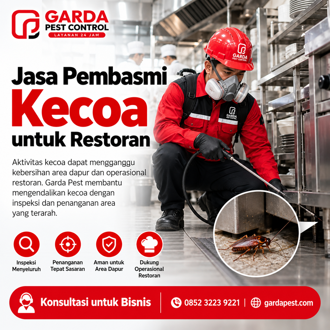 Jasa Pembasmi Kecoa Mataram untuk Rumah, Kantor & Usaha
