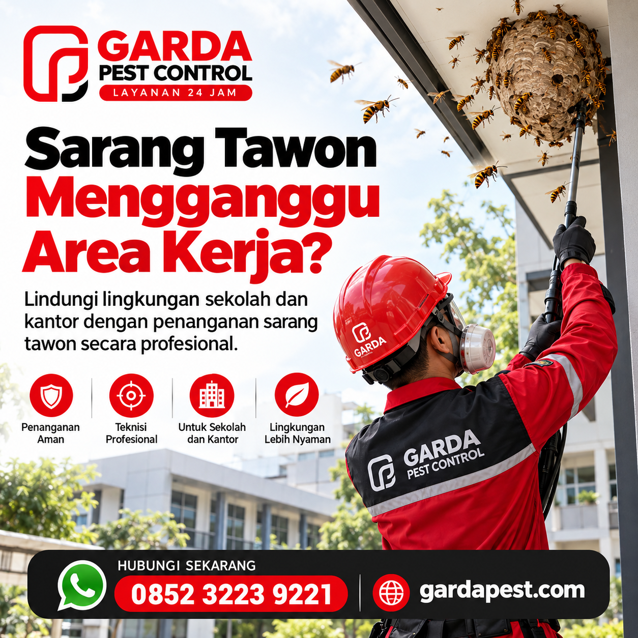 Jasa Pembasmi Tawon Vespa di Unggaran Semarang